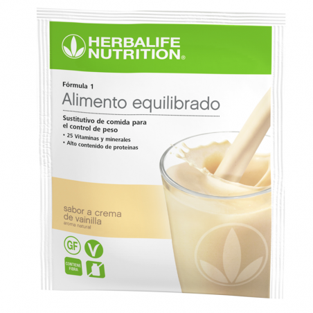 Fórmula 1 en sobres Alimento equilibrado Crema de vainilla 7 x 26 g