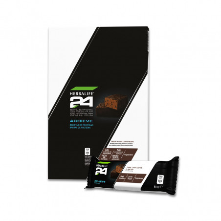 Barritas de Proteínas Achieve de H24 Chocolate Negro 60 g